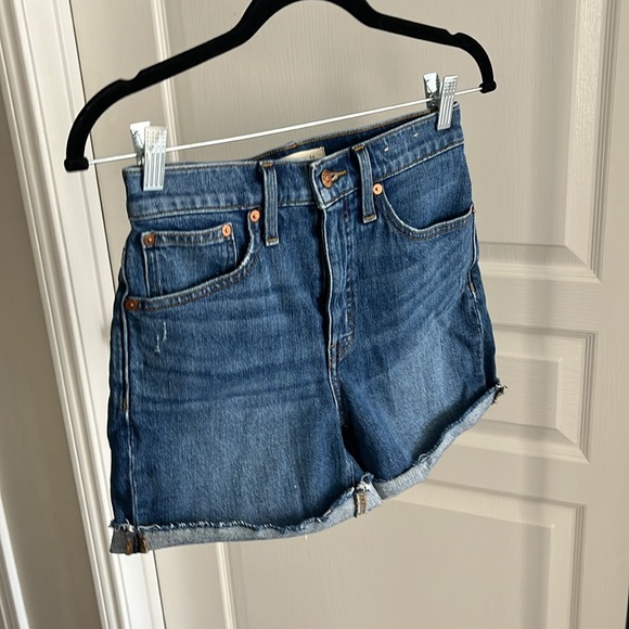 MADEWELL High-Rise Denim Shorts in Malden Wash Size 24 - Picture 3 of 8